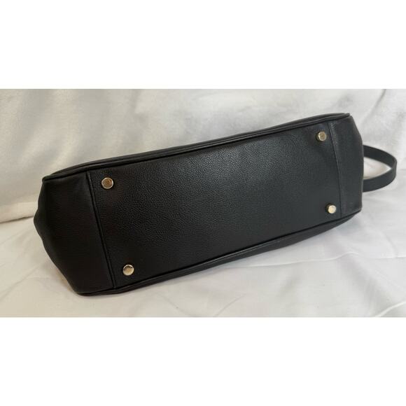 KATE SPADE Bow Black Leather Tote Shoulder Strap Bag Purse Primrose Hill Goldie - Picture 9 of 11